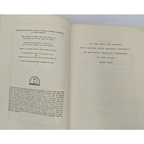 George C. Marshall Ordeal And Hope 1939-1942 WW2 Military Vintage Hardcover 1966 - Picture 11 of 16
